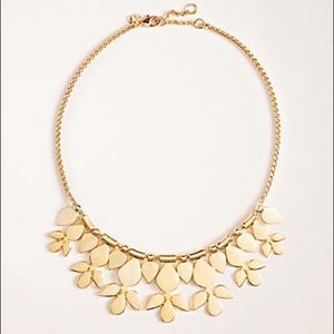 NWT ANN TAYLOR Metal Flower Statement Necklace
